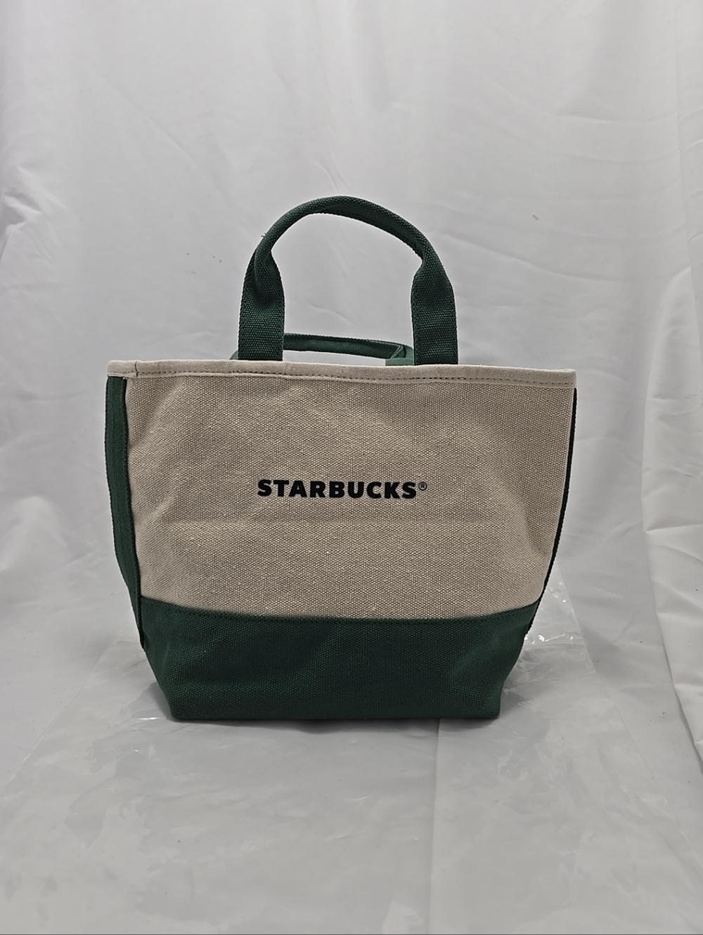 NEW Starbucks Merchandise Double Cup Travel Mug Canvas Small Tote Bag - Picture 3 of 9